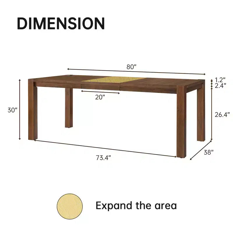 Modern 60" Expandable Dining Table with Hidden Center Leaf, Ash Wood Veneer, Adjustable Feet, Seats 6-8
