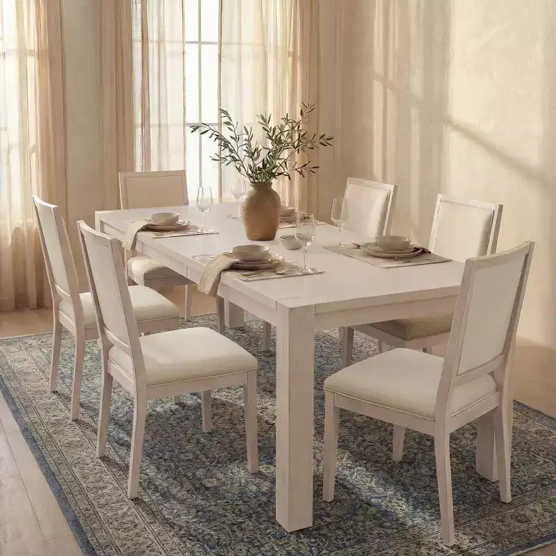 Modern 60" Expandable Dining Table with Hidden Center Leaf, Ash Wood Veneer, Adjustable Feet, Seats 6-8