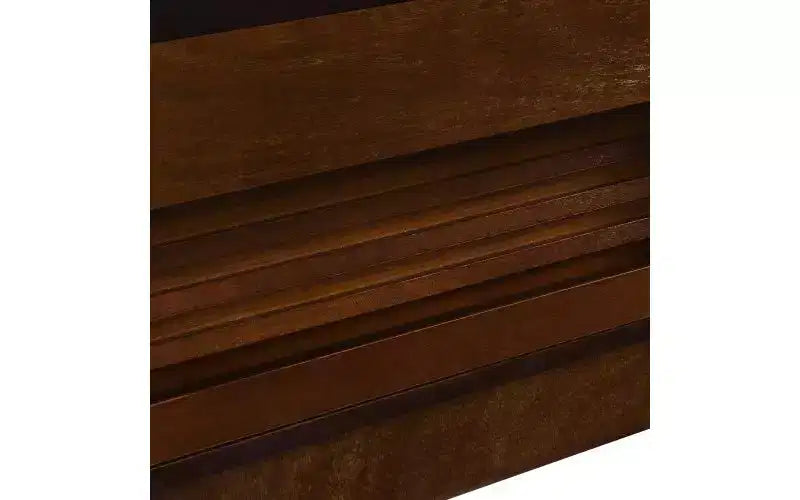 47.2-inch Modern Wooden Rectangular Coffee Table with 4 Drawers and 2 Display Shelves, Tempered Glass Top, Brown