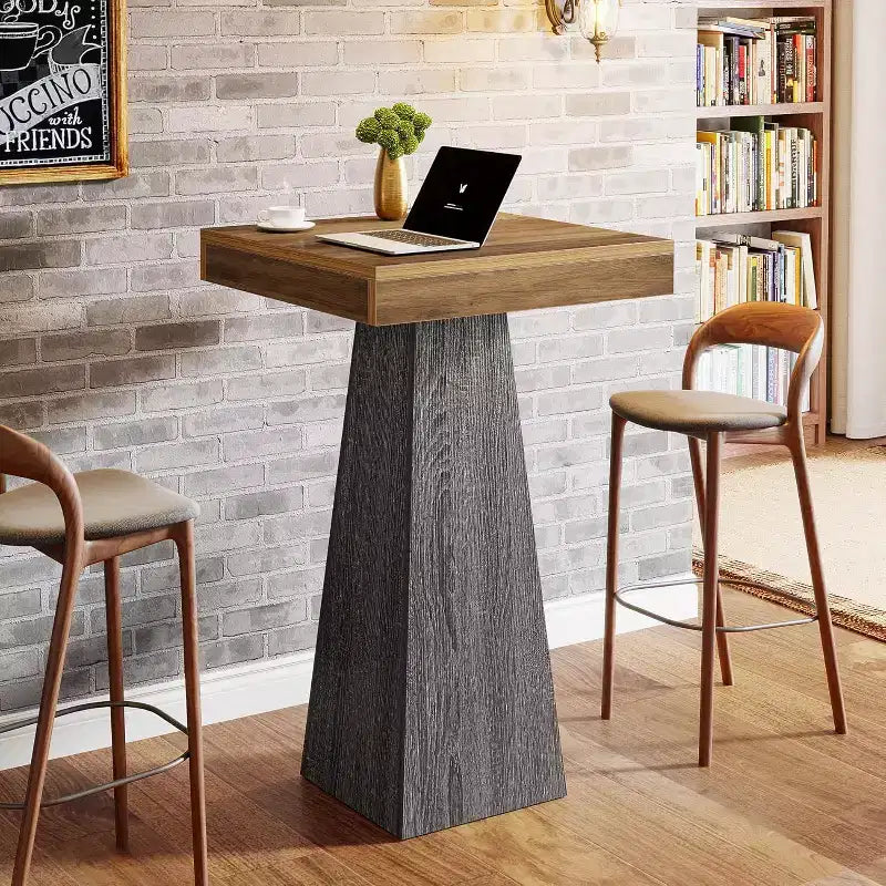 Square Bar Table, 39.96" High Pub Table for Dining, Coffee, Cocktail, Small Space, Kitchen (Table Only)