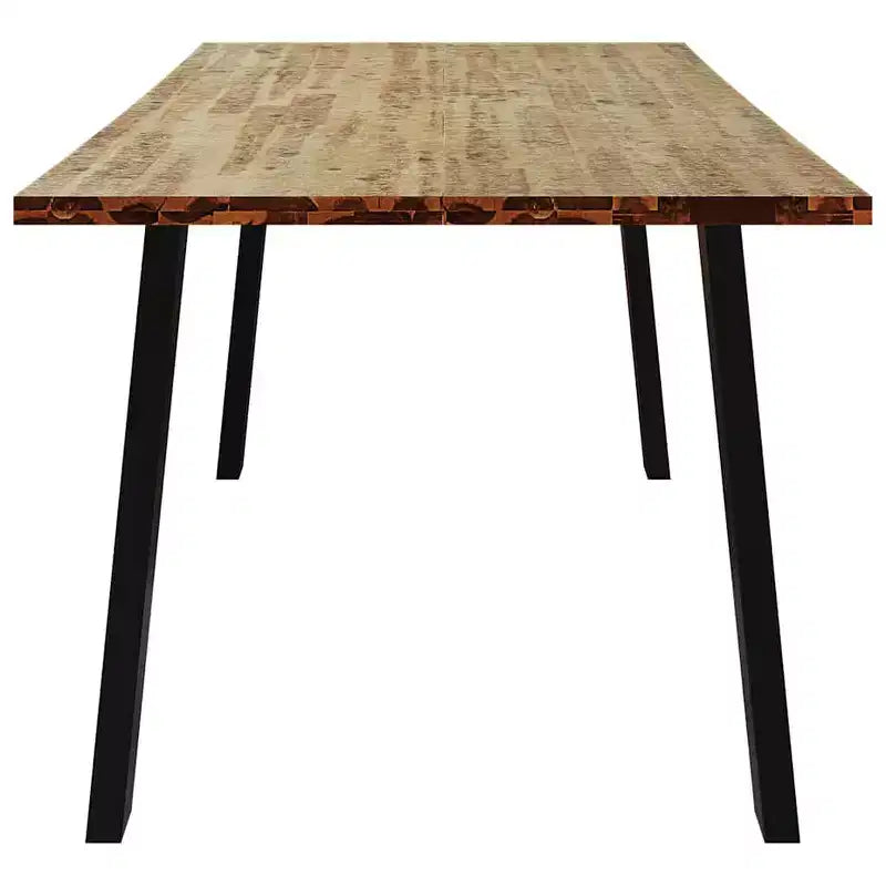 Industrial Dining Table in Solid Acacia Wood