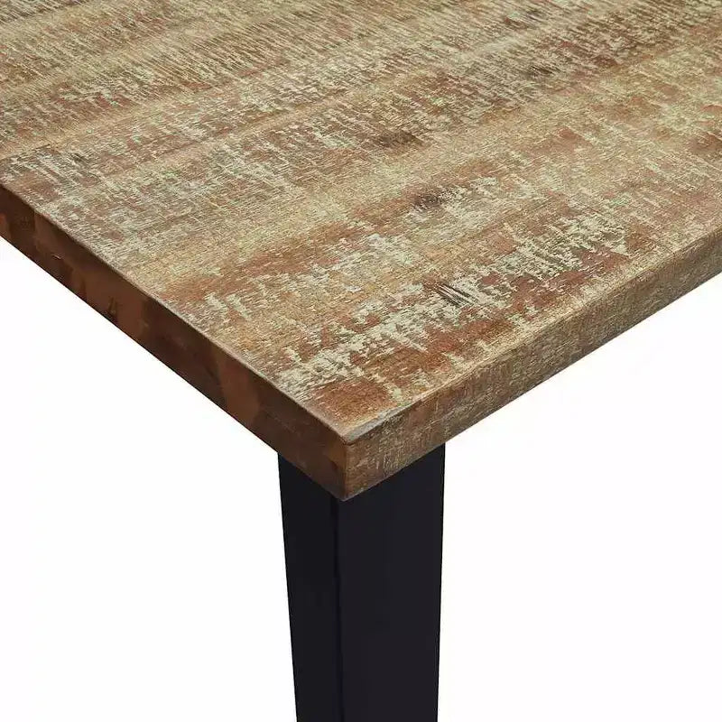 Industrial Dining Table in Solid Acacia Wood
