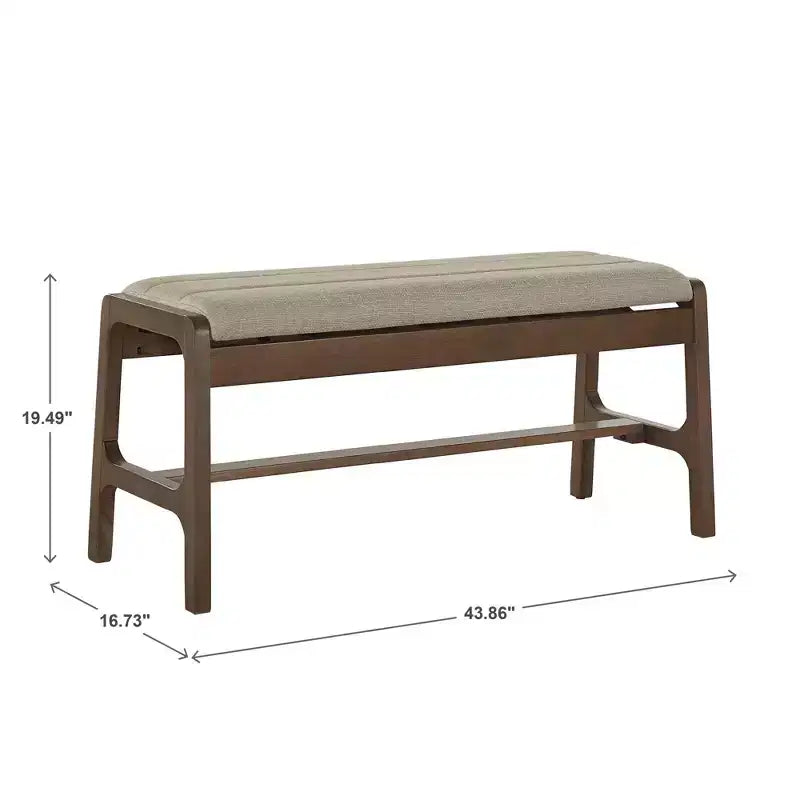 Modern Scandinavian Wood Finish Bench