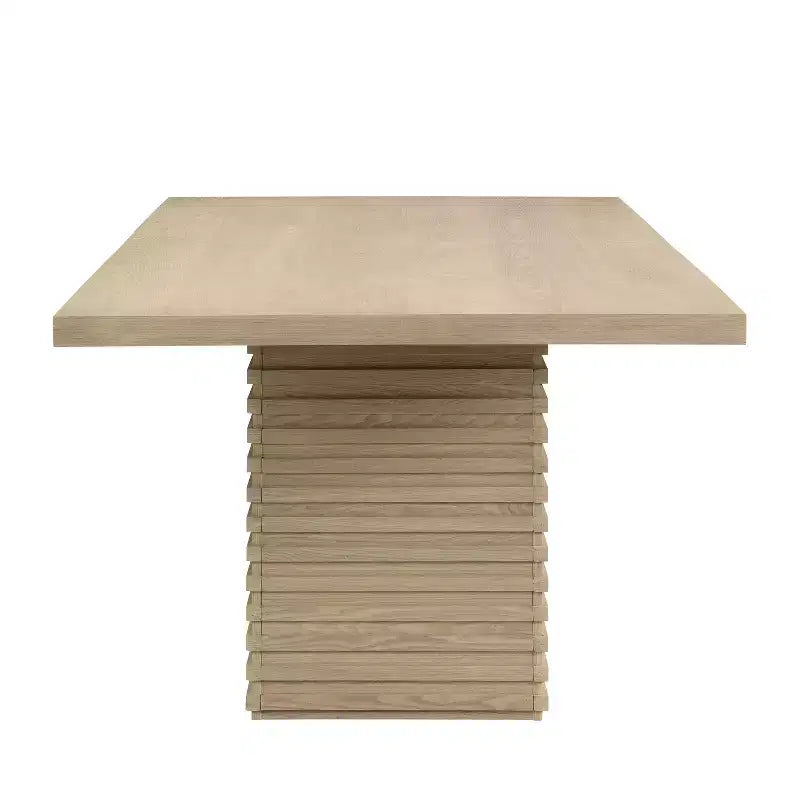 Modern 7 Piece Wooden and Metal Dining Set with Upholstered Chairs