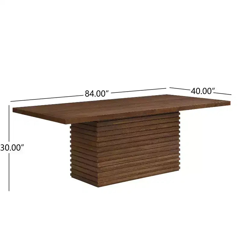 Modern 7 Piece Wooden and Metal Dining Set with Upholstered Chairs