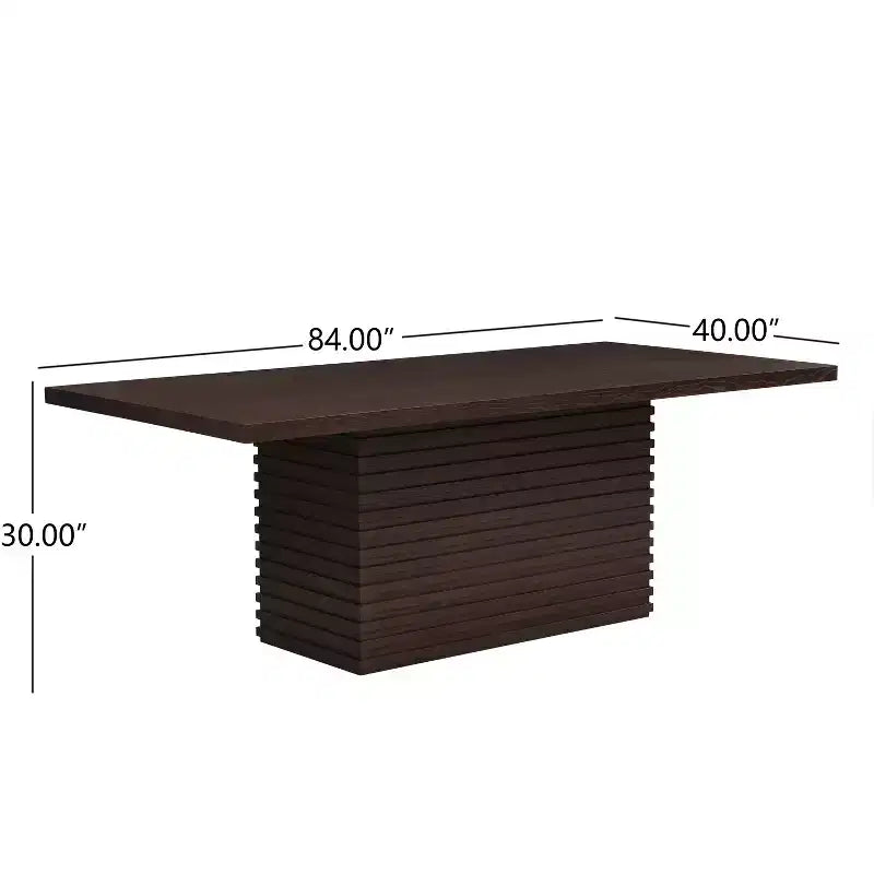 Modern 7 Piece Wooden and Metal Dining Set with Upholstered Chairs