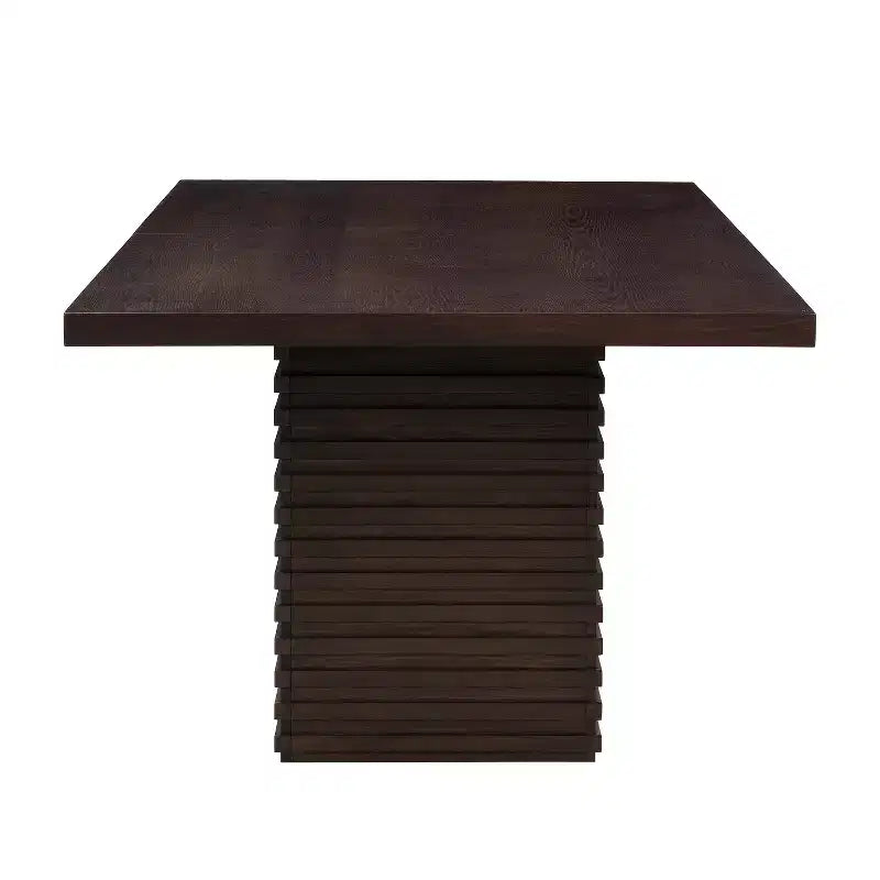 Modern 7 Piece Wooden and Metal Dining Set with Upholstered Chairs
