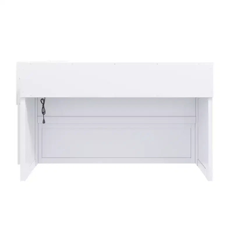 Full Daybed Frame, Solid Wood Daybed with Storage Cabinets and Shoe Cabinet